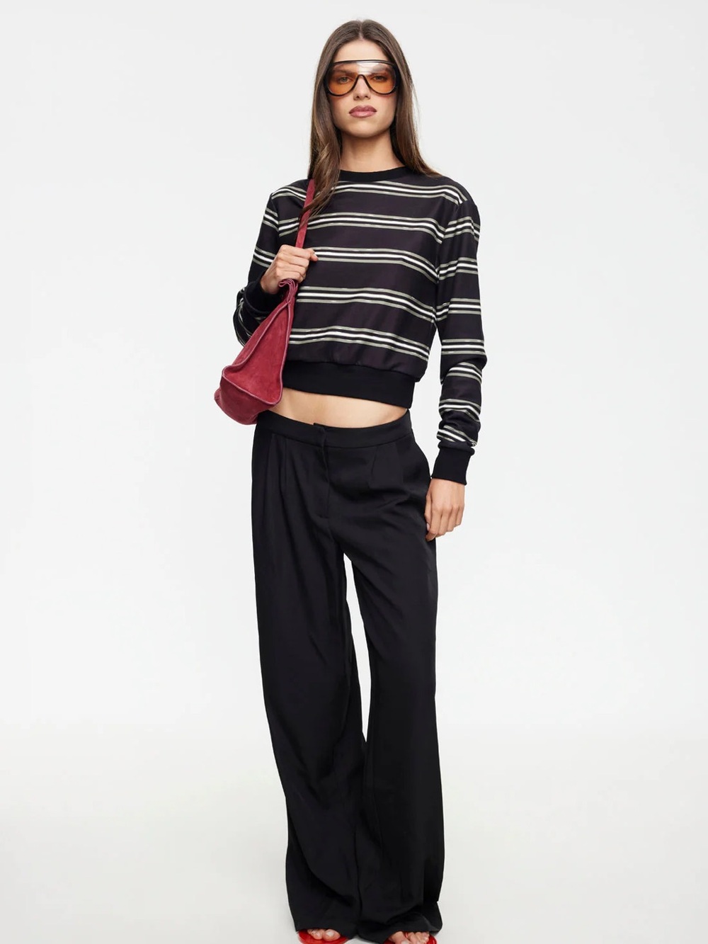 LIONESS | JETSET LONG SLEEVE | NOIR STRIPE | 1J - Picture 1 of 5